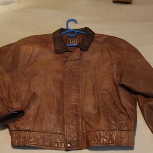Brown leather jacket